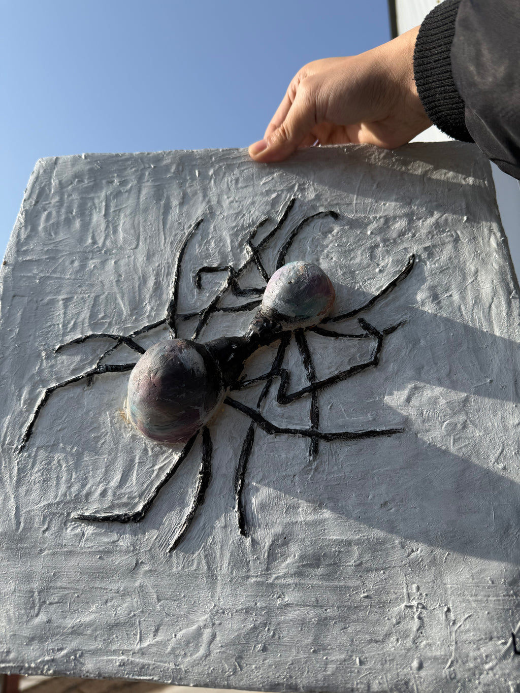 "Scarlet Silhouette" Avant-Garde Resin Art