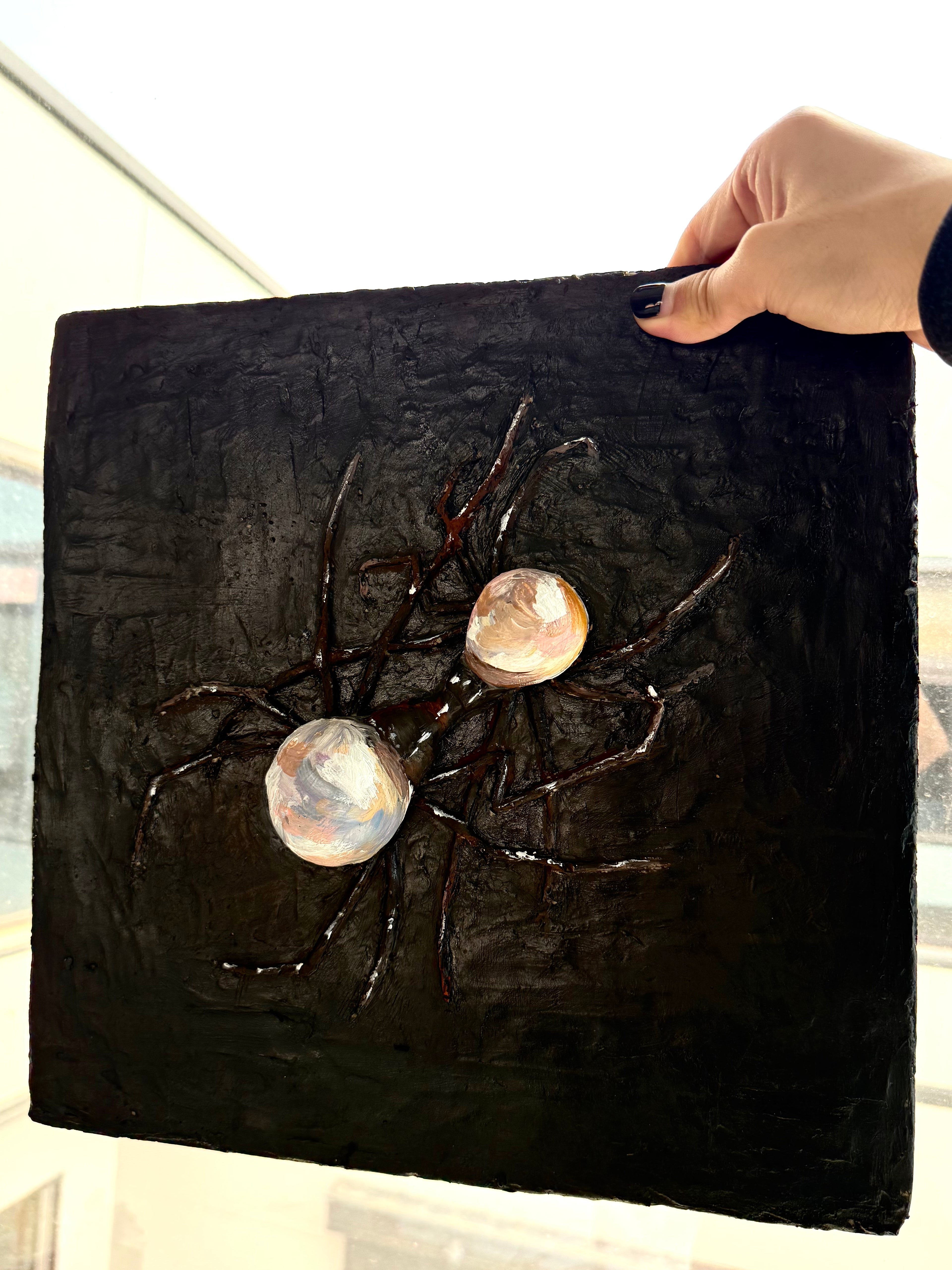 "Scarlet Silhouette" Avant-Garde Resin Art