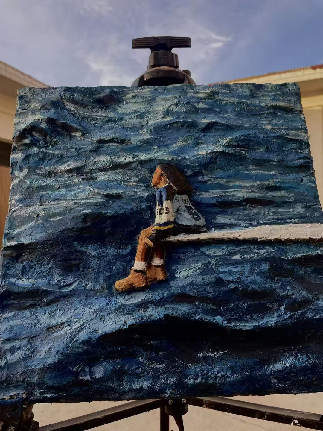 "Deep Ocean Horizon" Maritime Figure Sculpture